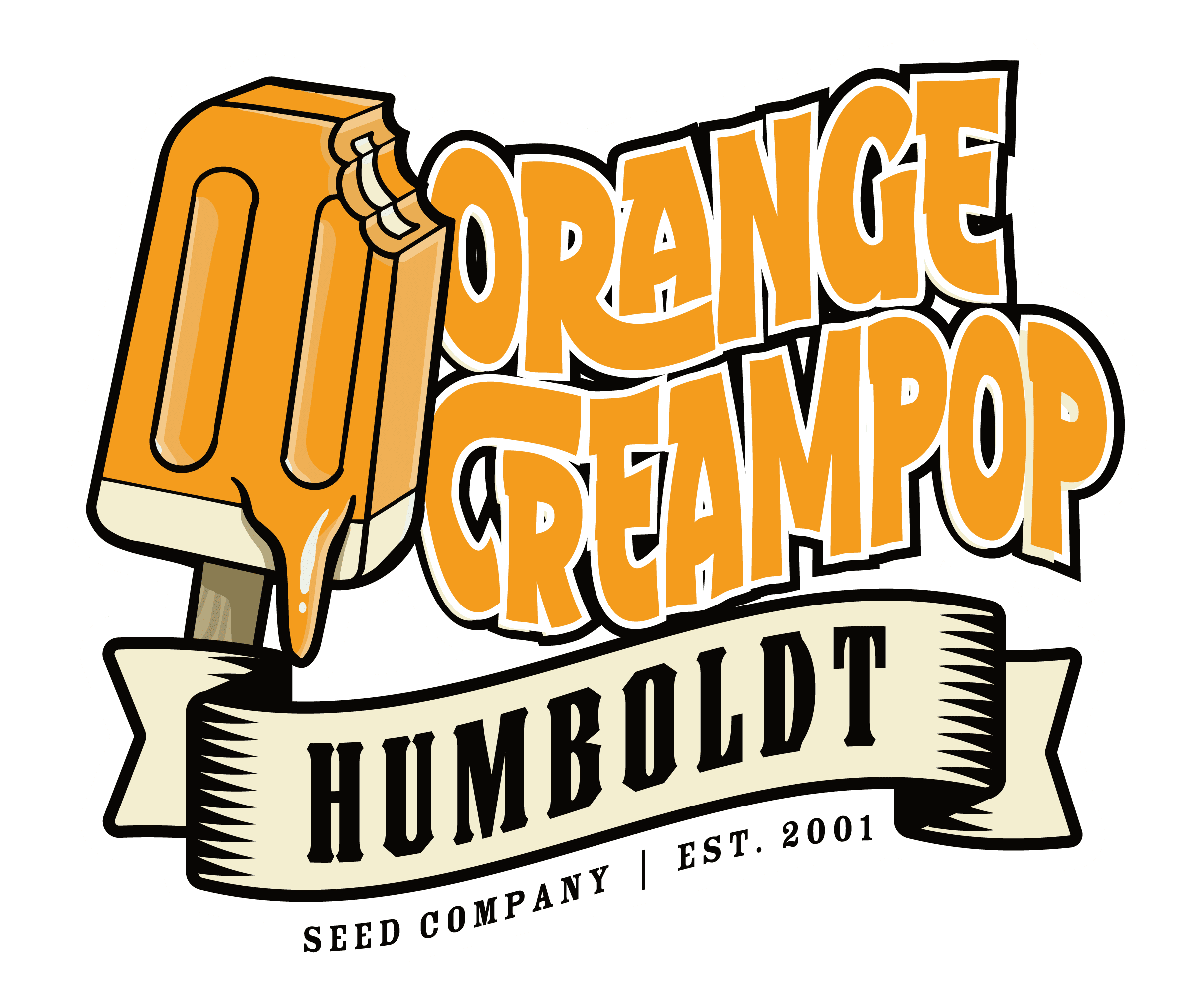 Orange Creampop Cannabis Strain Illustration Orange Creampop Cannabis Strain Illustration